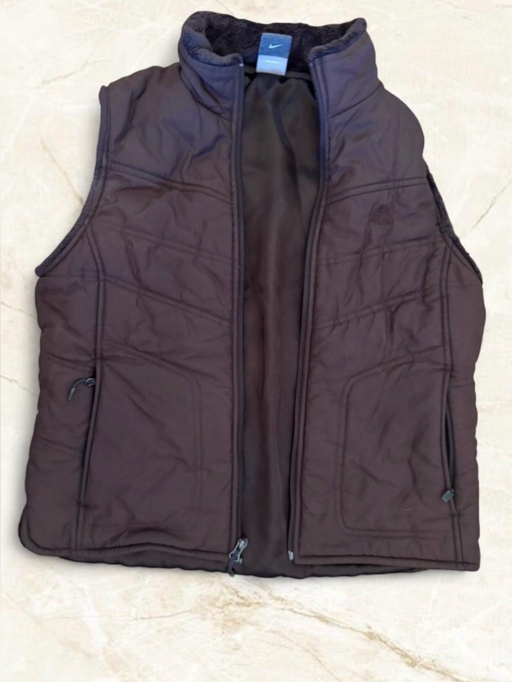 Nike ACG Chocolate Polartec Outdoors Puffer Vest Large